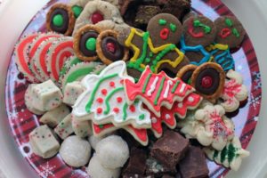 plate of Christmas cookies 