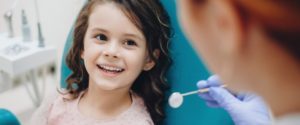 young girl at the orthodontist 