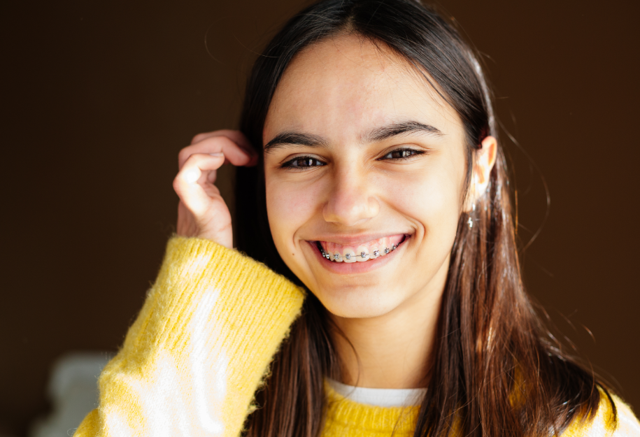 Girl with braces